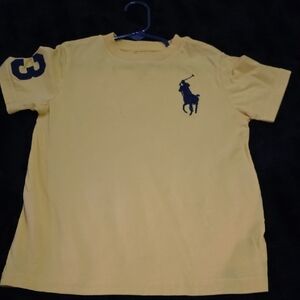 Polo Ralph Lauren Kids Yellow Tee with Navy Emblem